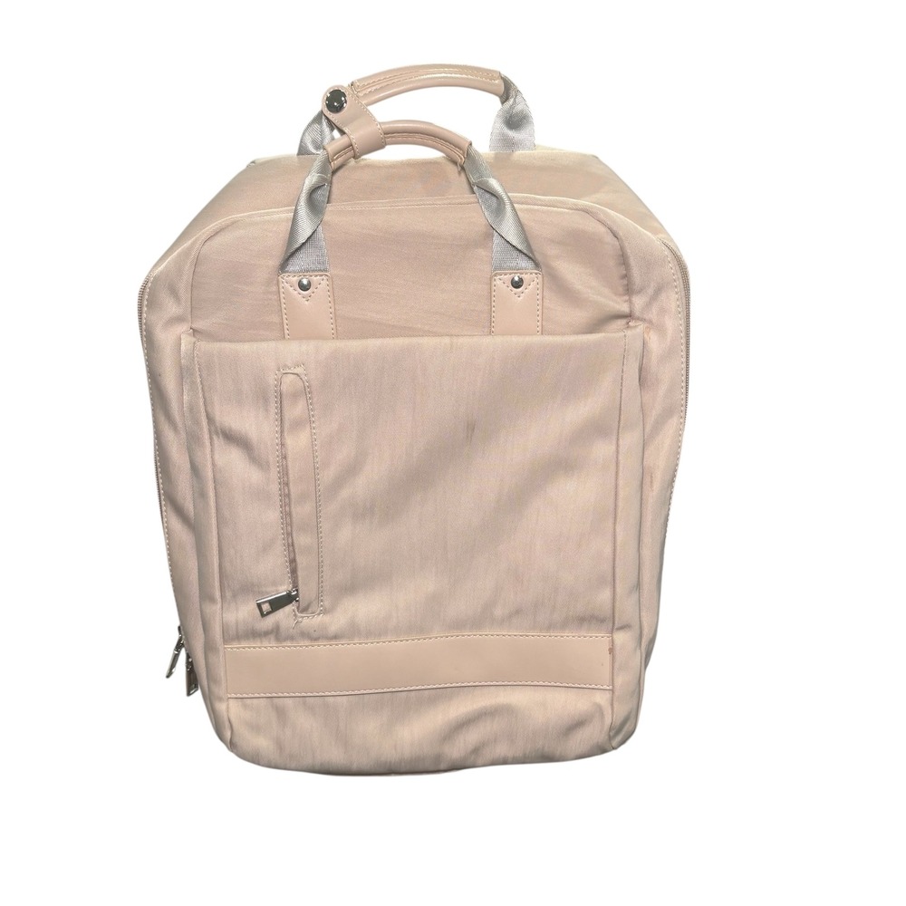 WPJMEFU Beige 15.6 Laptop Padded Backpack USB Port